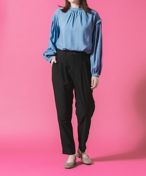 fort point（フォーポイント）の「【FORT POINT/フォートポイント】タックテーパードパンツ（その他パンツ・レディース・ネイビー/ブラック/ライトブラウン/カーキ・X-LARGE/LARGE/MEDIUM）」の8枚目の写真