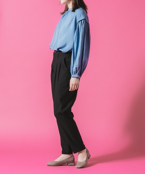 fort point（フォーポイント）の「【FORT POINT/フォートポイント】タックテーパードパンツ（その他パンツ・レディース・ネイビー/ブラック/ライトブラウン/カーキ・X-LARGE/LARGE/MEDIUM）」の5枚目の写真