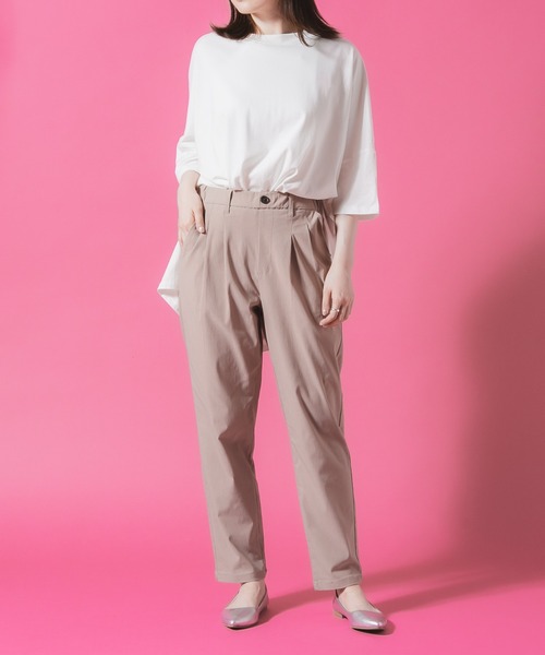 fort point（フォーポイント）の「【FORT POINT/フォートポイント】タックテーパードパンツ（その他パンツ・レディース・ネイビー/ブラック/ライトブラウン/カーキ・X-LARGE/LARGE/MEDIUM）」の15枚目の写真