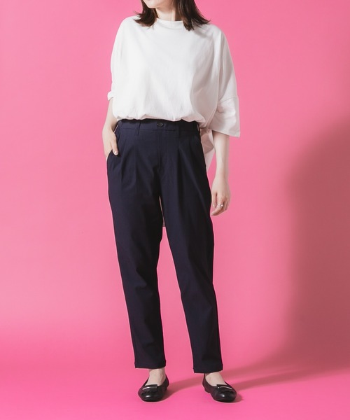 fort point（フォーポイント）の「【FORT POINT/フォートポイント】タックテーパードパンツ（その他パンツ・レディース・ネイビー/ブラック/ライトブラウン/カーキ・X-LARGE/LARGE/MEDIUM）」の6枚目の写真