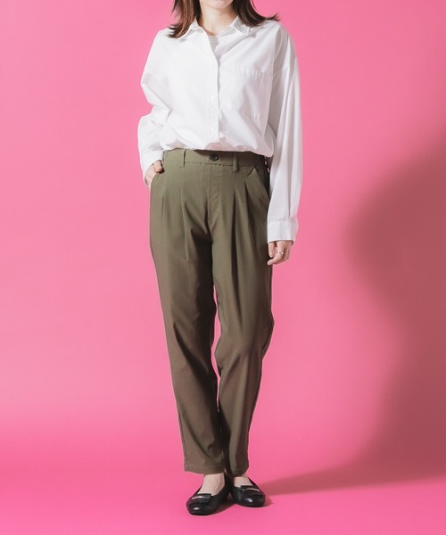 fort point（フォーポイント）の「【FORT POINT/フォートポイント】タックテーパードパンツ（その他パンツ・レディース・ネイビー/ブラック/ライトブラウン/カーキ・X-LARGE/LARGE/MEDIUM）」の12枚目の写真