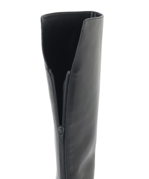 REMME（レメ）の「【REMME（レメ）】クラッシックバックジッパーロングブーツ(ベピーカーフ)（ブーツ・レディース・ブラック・36/37/38）」の2枚目の写真