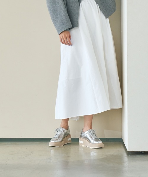 5周年限定】Acrux/エナメルスクエアトウ厚底スニーカー（スニーカー