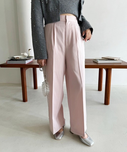 サイドレースワイドスラックス（スラックス）｜one after another NICE