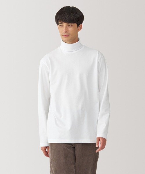 無印良品(ムジルシリョウヒン)の「紳士 起毛タートルネック長袖Tシャツ(Tシャツ/カットソー・メンズ・ホワイト/ボルドー/カーキ/ブラック・XL/L/M/S)」の2枚目の写真