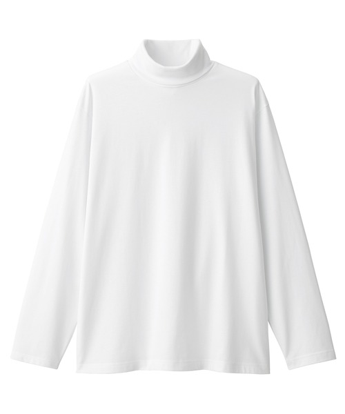 無印良品(ムジルシリョウヒン)の「紳士 起毛タートルネック長袖Tシャツ(Tシャツ/カットソー・メンズ・ホワイト/ボルドー/カーキ/ブラック・XL/L/M/S)」の9枚目の写真