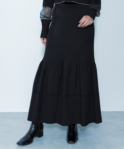 TEVALT（ヴァレット）の「ニットスカート（スカート・レディース・ブラック/ブルー/グリーン・38）」の14枚目の写真