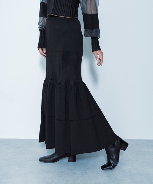 TEVALT（ヴァレット）の「ニットスカート（スカート・レディース・ブラック/ブルー/グリーン・38）」の15枚目の写真