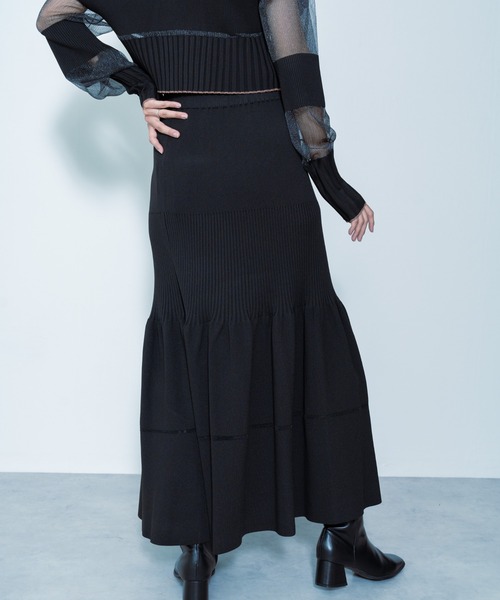 TEVALT（ヴァレット）の「ニットスカート（スカート・レディース・ブラック/ブルー/グリーン・38）」の16枚目の写真