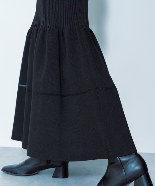 TEVALT（ヴァレット）の「ニットスカート（スカート・レディース・ブラック/ブルー/グリーン・38）」の18枚目の写真