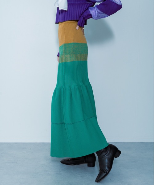 TEVALT（ヴァレット）の「ニットスカート（スカート・レディース・ブラック/ブルー/グリーン・38）」の20枚目の写真