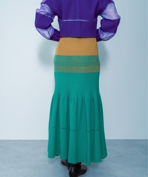 TEVALT（ヴァレット）の「ニットスカート（スカート・レディース・ブラック/ブルー/グリーン・38）」の21枚目の写真