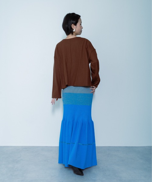 TEVALT（ヴァレット）の「ニットスカート（スカート・レディース・ブラック/ブルー/グリーン・38）」の13枚目の写真