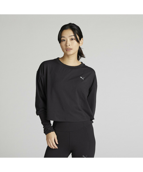 PUMA（プーマ）の「PUMA プーマ ウィメンズ ヨガ スタジオ クラウドスパン クルースウェット ST（スウェット・レディース・ブラック/パープル系その他・MEDIUM/SMALL/LARGE/X-LARGE）」の2枚目の写真