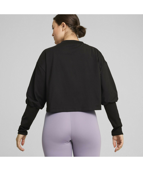 PUMA（プーマ）の「PUMA プーマ ウィメンズ ヨガ スタジオ クラウドスパン クルースウェット ST（スウェット・レディース・ブラック/パープル系その他・MEDIUM/SMALL/LARGE/X-LARGE）」の11枚目の写真