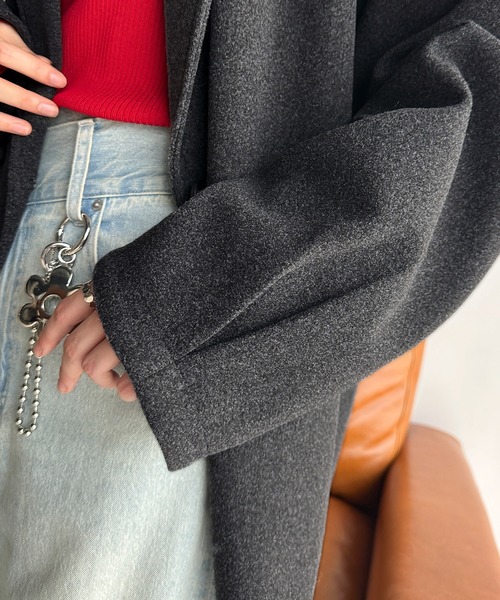 セール】ONもOFFもキマる。こなれ感漂うフェイクウール素材ダブル