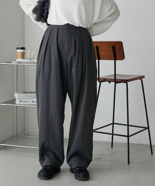 forksy.(フォルクシー)の「【forksy.】メニータックコクーンスラックスパンツ(スラックス・レディース・ベージュ/ブラック/グレー・FREE)」の16枚目の写真