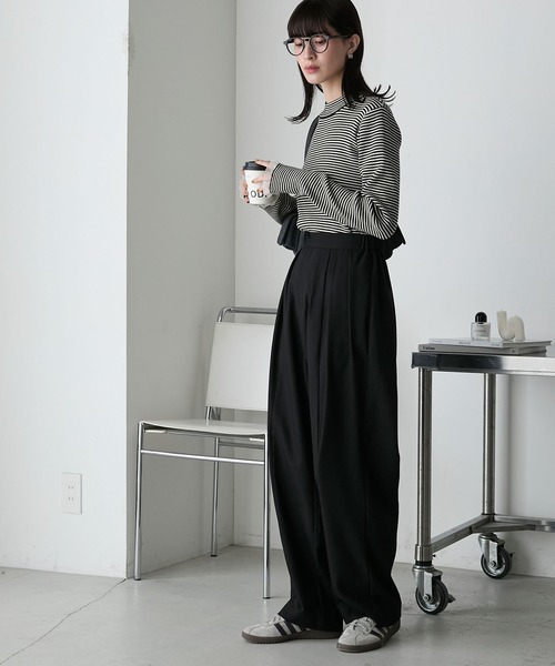 forksy.(フォルクシー)の「【forksy.】メニータックコクーンスラックスパンツ(スラックス・レディース・ベージュ/ブラック/グレー・FREE)」の14枚目の写真