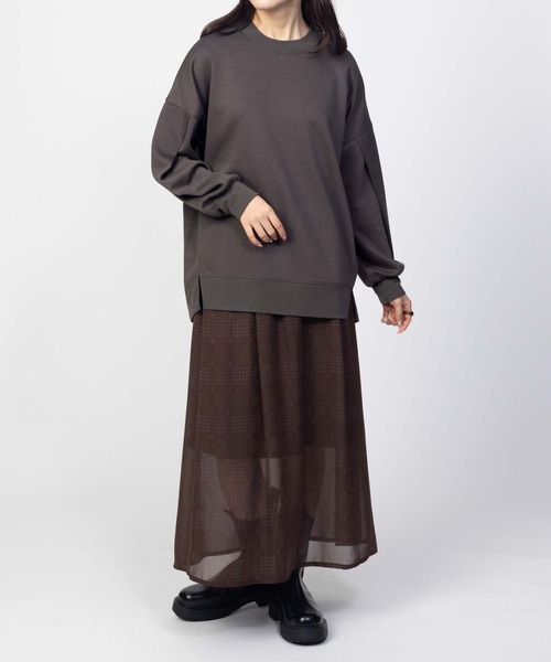 HusHusH(ハッシュアッシュ)の「HusHusH ルーズ袖タックプルオーバー(その他トップス・レディース・チャコールグレー/グレイッシュベージュ/ブラック・M/L)」の12枚目の写真