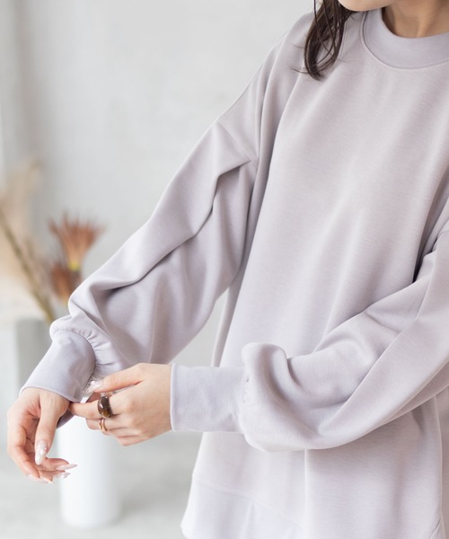 HusHusH(ハッシュアッシュ)の「HusHusH ルーズ袖タックプルオーバー(その他トップス・レディース・チャコールグレー/グレイッシュベージュ/ブラック・M/L)」の7枚目の写真