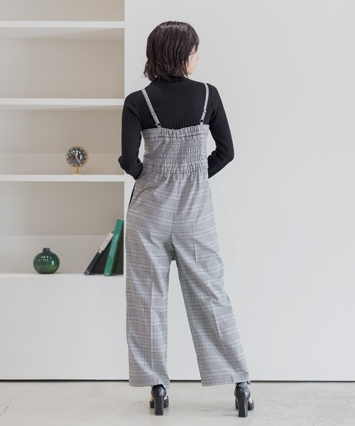 Andemiu（アンデミュウ）の「【LサイズWEB限定】アソートベアオールインワン146630（つなぎ/オールインワン・レディース・ブラック/グリーン/チェック・SMALL/MEDIUM/LARGE）」の7枚目の写真