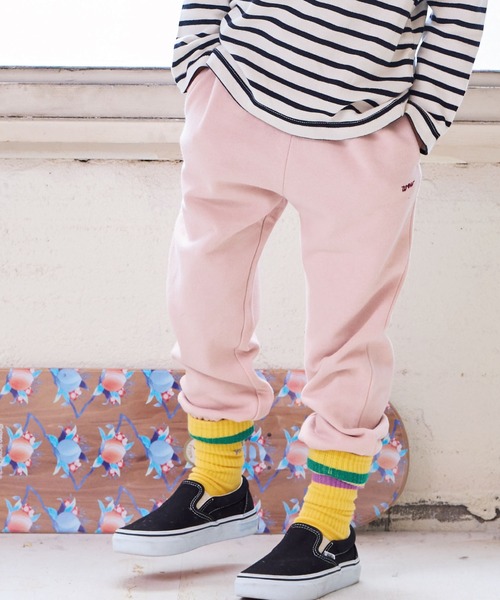 LSP WOW（エルエスピーワオ）の「【LSP WOW!】裏毛BIGスウェットパンツ（スウェットパンツ・キッズ・ライトピンク/オフホワイト/ブラック/杢グレー/ライトグリーン・80/90/100/110/120/130）」の5枚目の写真