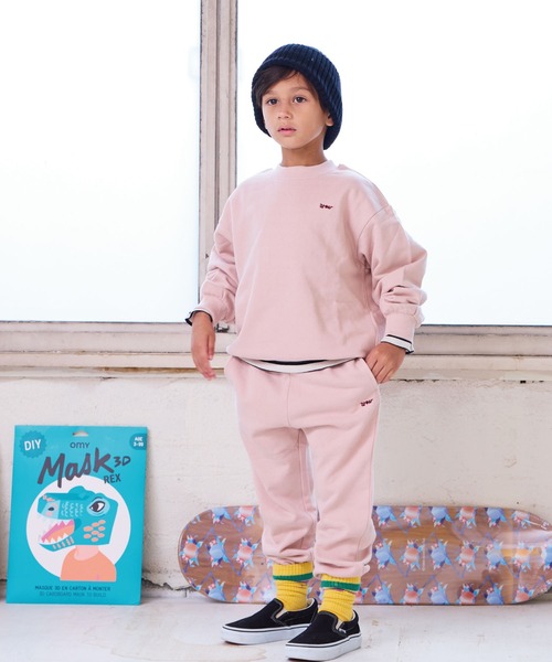 LSP WOW（エルエスピーワオ）の「【LSP WOW!】裏毛BIGスウェットパンツ（スウェットパンツ・キッズ・ライトピンク/オフホワイト/ブラック/杢グレー/ライトグリーン・80/90/100/110/120/130）」の7枚目の写真