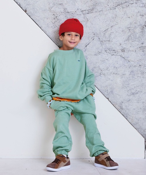 LSP WOW（エルエスピーワオ）の「【LSP WOW!】裏毛BIGスウェットパンツ（スウェットパンツ・キッズ・ライトピンク/オフホワイト/ブラック/杢グレー/ライトグリーン・80/90/100/110/120/130）」の19枚目の写真