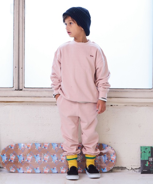 LSP WOW（エルエスピーワオ）の「【LSP WOW!】裏毛BIGスウェットパンツ（スウェットパンツ・キッズ・ライトピンク/オフホワイト/ブラック/杢グレー/ライトグリーン・80/90/100/110/120/130）」の9枚目の写真