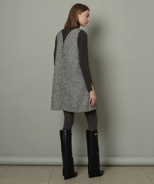 CADUNE（カデュネ）の「ミニジャンスカ（ワンピース・レディース・ブラックミックス/ライトグレー・36/38）」の10枚目の写真