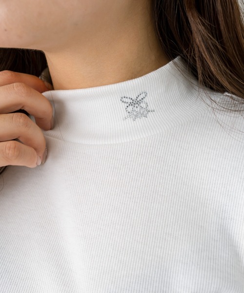 OLIVE des OLIVE（オリーブデオリーブ）の「テレコプチハイインナー（Tシャツ/カットソー・レディース・ピンク/オフホワイト/チャコールグレー/ブラック・FREE）」の21枚目の写真