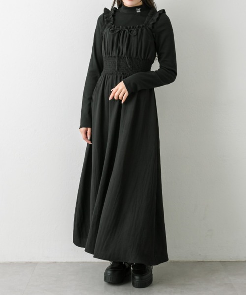 OLIVE des OLIVE（オリーブデオリーブ）の「テレコプチハイインナー（Tシャツ/カットソー・レディース・ピンク/オフホワイト/チャコールグレー/ブラック・FREE）」の11枚目の写真