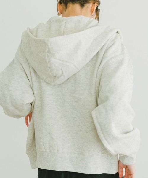 ITEMS URBANRESEARCH（アイテムズ アーバンリサーチ）の「裏起毛ジップパーカー（パーカー・レディース・グレー/ホワイト系その他・FREE）」の5枚目の写真