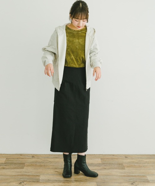 ITEMS URBANRESEARCH（アイテムズ アーバンリサーチ）の「裏起毛ジップパーカー（パーカー・レディース・グレー/ホワイト系その他・FREE）」の7枚目の写真