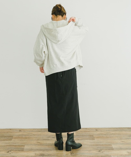 ITEMS URBANRESEARCH（アイテムズ アーバンリサーチ）の「裏起毛ジップパーカー（パーカー・レディース・グレー/ホワイト系その他・FREE）」の8枚目の写真