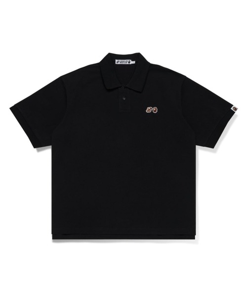 A BATHING APE ポロシャツ ハイビスカス柄 黄色 A BATHING APE ポロシャツ ハイビスカス柄 黄色 A BATHING APE