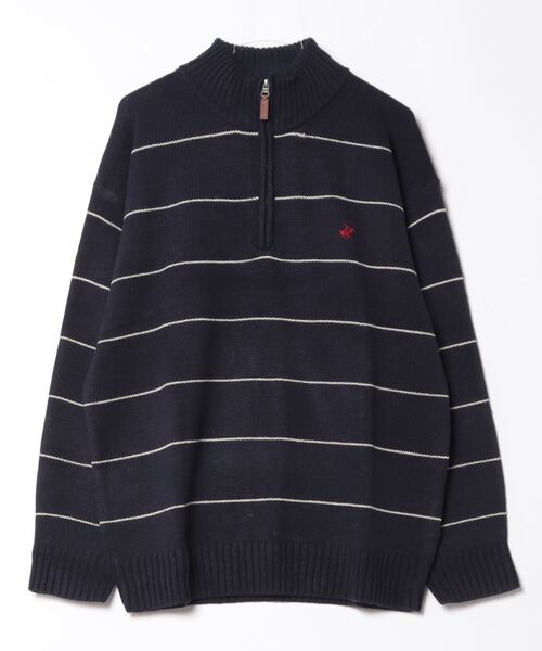 BEVERLY HILLS POLO CLUB（ビバリーヒルズポロクラブ）の「BEVERLY HILLS POLO CLUB / ハーフZIPニットPO / 4422-5751（ニット/セーター・レディース・ブラック/ワイン/ブルー系その他/ブラック系その他/モカ/アイボリー・X-LARGE）」の14枚目の写真