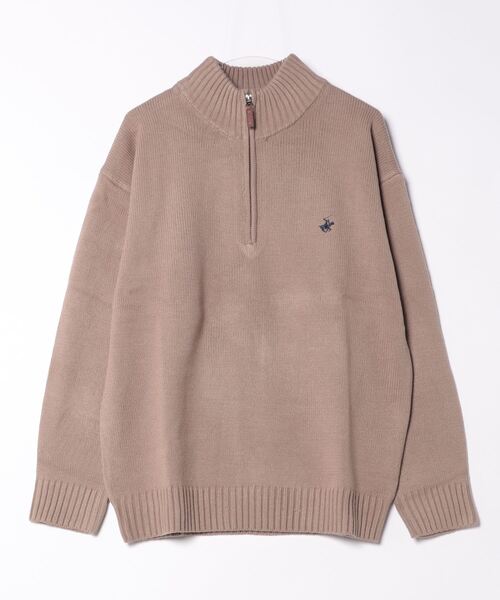 BEVERLY HILLS POLO CLUB（ビバリーヒルズポロクラブ）の「BEVERLY HILLS POLO CLUB / ハーフZIPニットPO / 4422-5751（ニット/セーター・レディース・ブラック/ワイン/ブルー系その他/ブラック系その他/モカ/アイボリー・X-LARGE）」の16枚目の写真