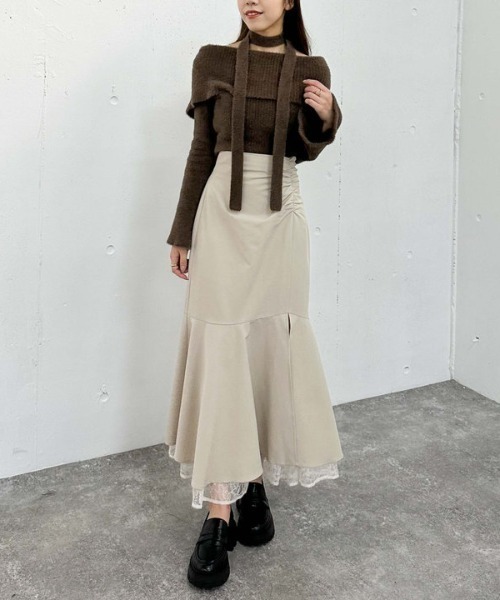 archives（アルシーヴ）の「レースレイヤードマーメイドスカート（スカート・レディース・アイボリー/ブラック/グレー・MEDIUM）」の15枚目の写真