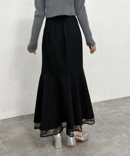 archives（アルシーヴ）の「レースレイヤードマーメイドスカート（スカート・レディース・アイボリー/ブラック/グレー・MEDIUM）」の21枚目の写真