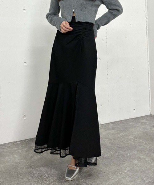 アリスアウアア　裾レースマーメイドスカート アリスアウアア 裾レースマーメイドスカート