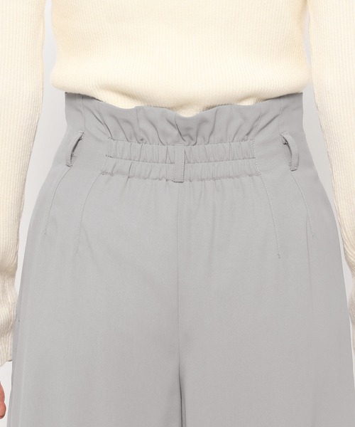mysty woman（ミスティウーマン）の「プリーツハイウエストパンツ 246351（その他パンツ・レディース・ブラック/アイボリー/グレー・FREE）」の13枚目の写真