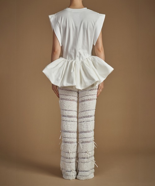 HAENGNAE(ヘンネ)の「OMOCHI PEPLUM T-SHIRT(Tシャツ/カットソー・レディース・ベージュ/ホワイト/ブラック・ONE SIZE)」の16枚目の写真