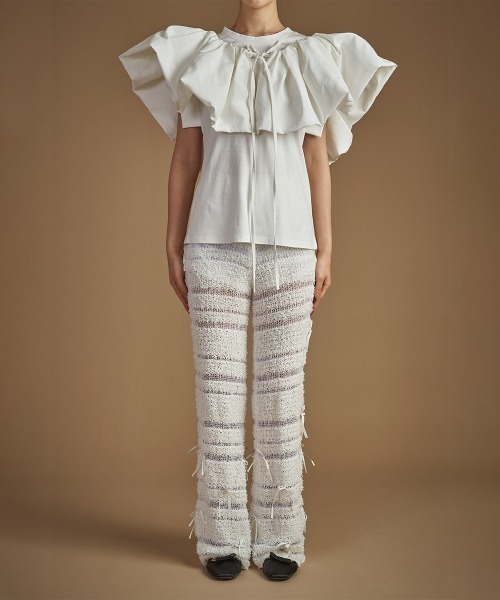 HAENGNAE(ヘンネ)の「OMOCHI PEPLUM T-SHIRT(Tシャツ/カットソー・レディース・ベージュ/ホワイト/ブラック・ONE SIZE)」の15枚目の写真