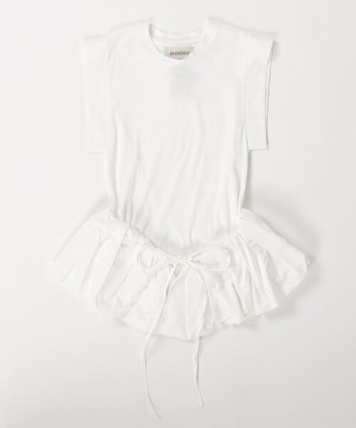 HAENGNAE(ヘンネ)の「OMOCHI PEPLUM T-SHIRT(Tシャツ/カットソー・レディース・ベージュ/ホワイト/ブラック・ONE SIZE)」の8枚目の写真