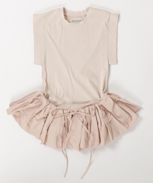 HAENGNAE(ヘンネ)の「OMOCHI PEPLUM T-SHIRT(Tシャツ/カットソー・レディース・ベージュ/ホワイト/ブラック・ONE SIZE)」の6枚目の写真