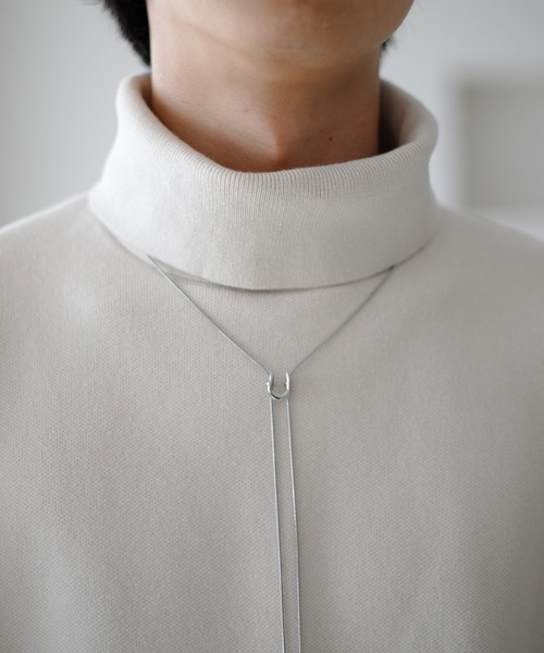 epnok（エプノック）の「タートルネックルーズリブニット（ニット/セーター・メンズ・オフホワイト/チャコールグレー/ブラック/レッド/ダークグレー/グレイッシュベージュ/ダークブラウン・MEDIUM/SMALL/LARGE）」の15枚目の写真