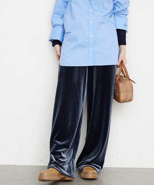 SLOBE IENA（スローブイエナ）の「ベロアDRAWSTRINGパンツ
