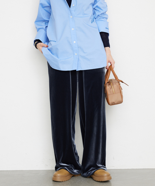 SLOBE IENA（スローブイエナ）の「ベロアDRAWSTRINGパンツ