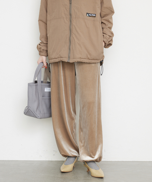 SLOBE IENA（スローブイエナ）の「ベロアDRAWSTRINGパンツ（その他